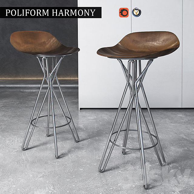 Chair Poliform Harmony 3DSMax File - thumbnail 1