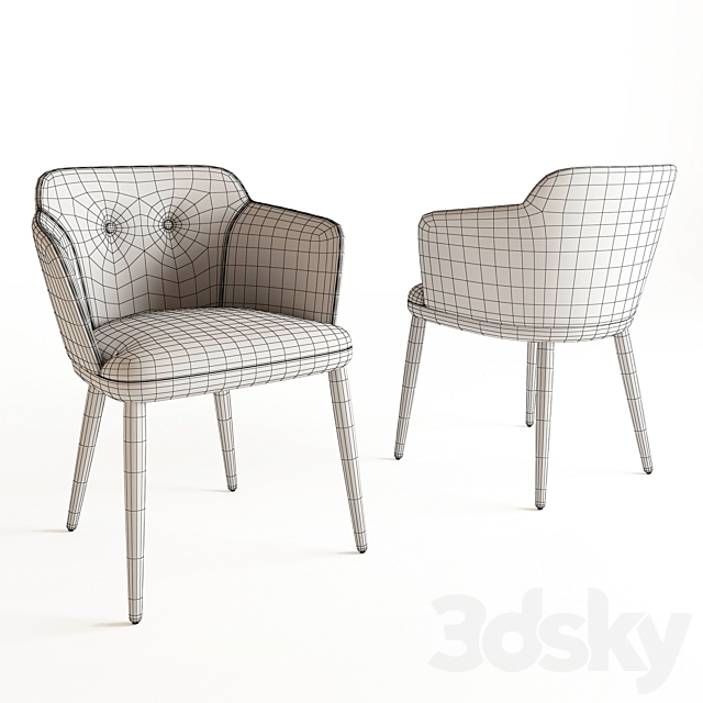 chair Porada Celine 3DSMax File - thumbnail 2