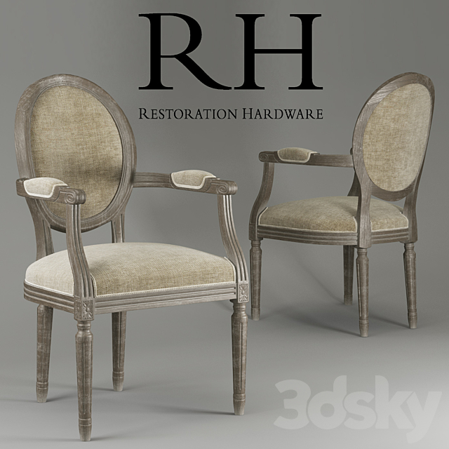 chair RESTORATION HARDWARE FC011-65-OAK _ A17 3DSMax File - thumbnail 1