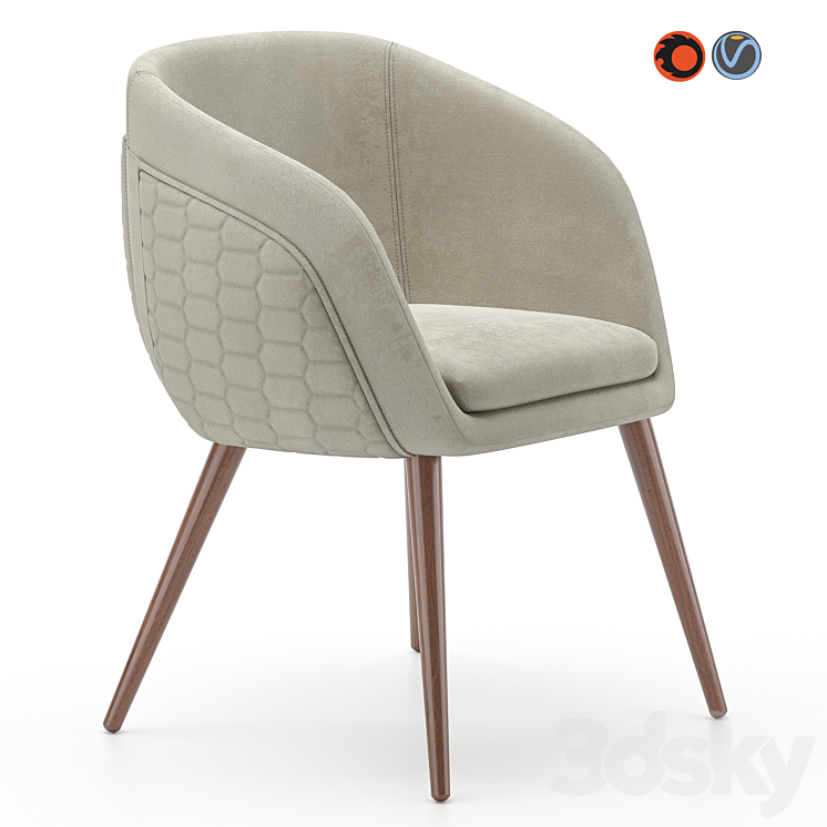 Chair Vega by Tonino Lamborghini 3DS Max Model - thumbnail 3