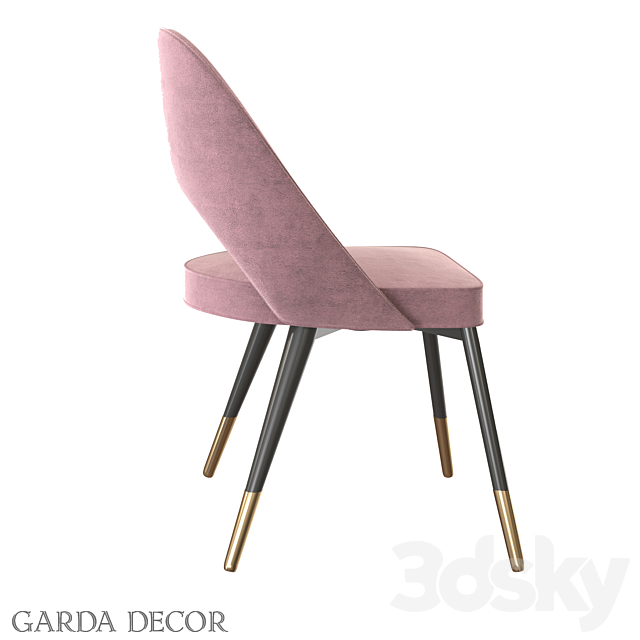 Chair Velor Ash Pink 30C-1228F LPI Garda Decor 3DS Max Model - thumbnail 2