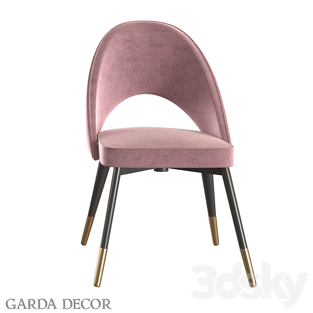 Chair Velor Ash Pink 30C-1228F LPI Garda Decor 3DS Max Model - thumbnail 3