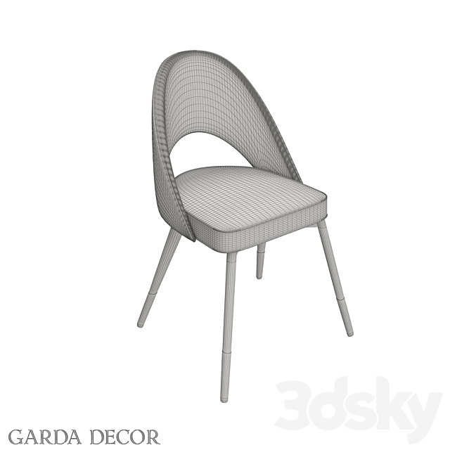 Chair Velor Ash Pink 30C-1228F LPI Garda Decor 3DS Max Model - thumbnail 4