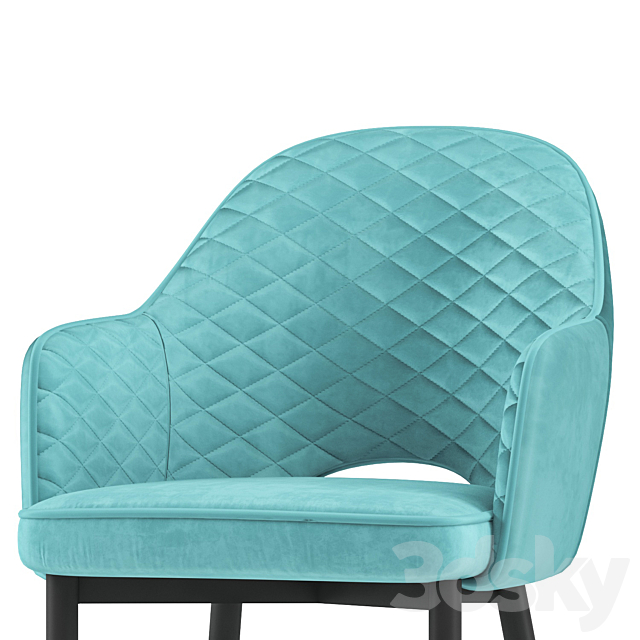 Chair Venus Diamond Velor 3DS Max Model - thumbnail 4