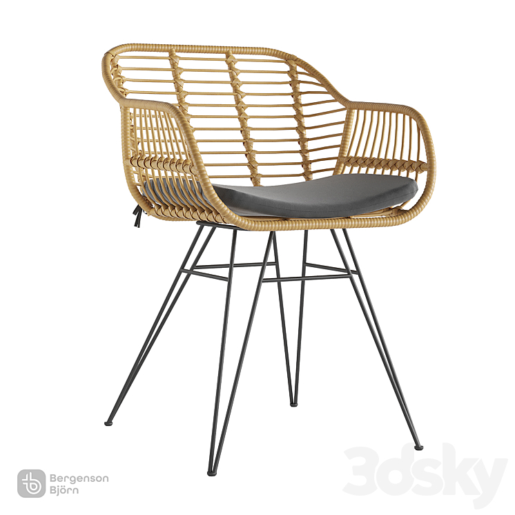 Chair Vetle Bent rattan Bergenson Bjorn 3DS Max Model - thumbnail 1