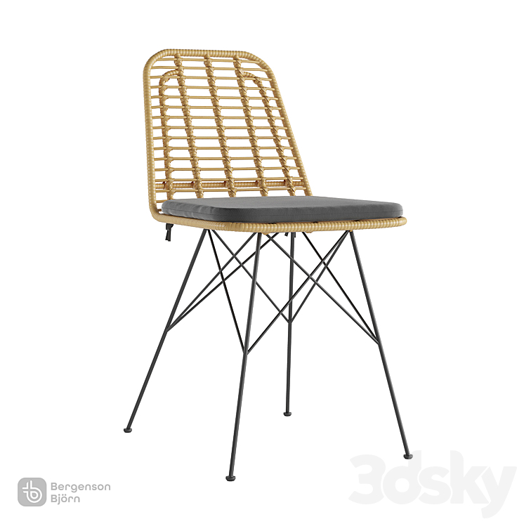 Chair Vetle Flat rattan Bergenson Bjorn 3DS Max Model - thumbnail 3