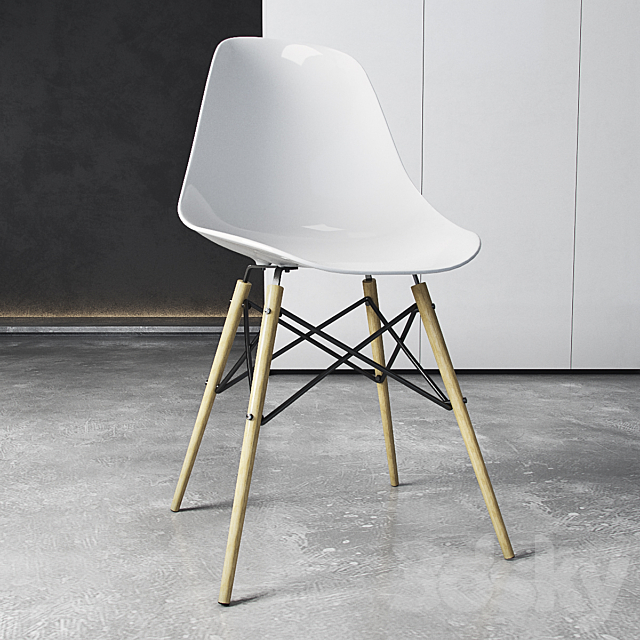 Chair Vitra DSW Eames Plastic Side 3DSMax File - thumbnail 2