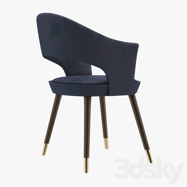 Chair with armrests Lucrezia from Seven Sedie 3DSMax File - thumbnail 2