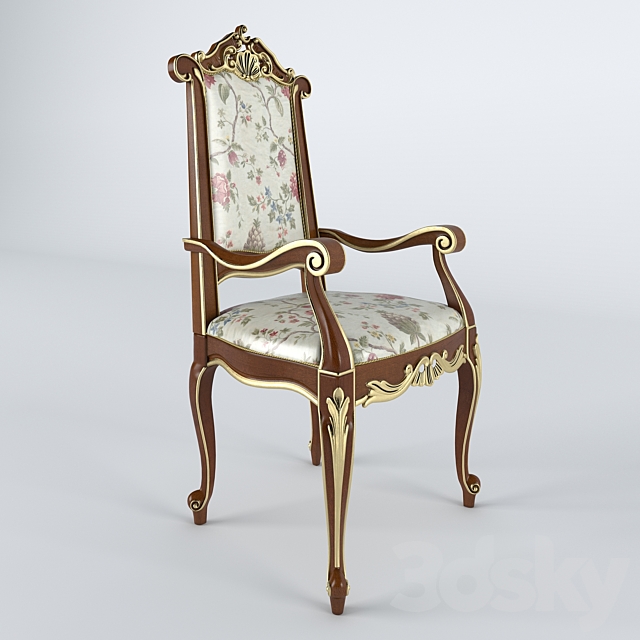 Chair With Armrests Modenese Gastone Art 12502 3DSMax File - thumbnail 1