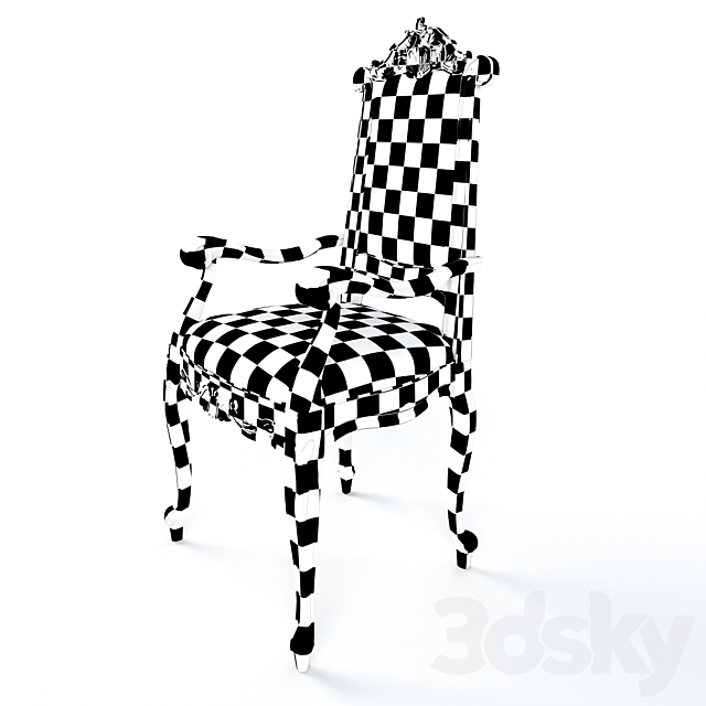 Chair With Armrests Modenese Gastone Art 12502 3DSMax File - thumbnail 3