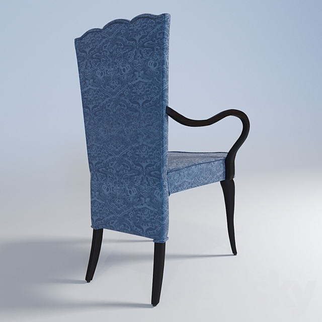 Chair with armrests Moravia 3ds Max - thumbnail 2