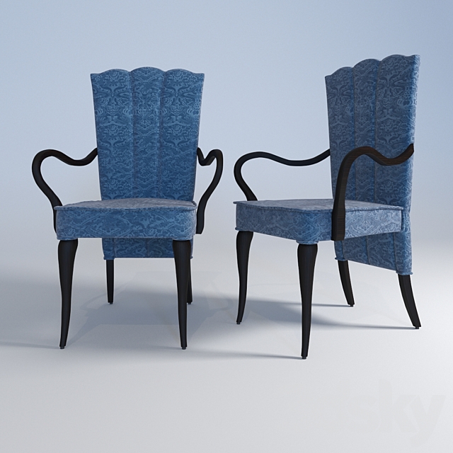 Chair with armrests Moravia 3ds Max - thumbnail 3