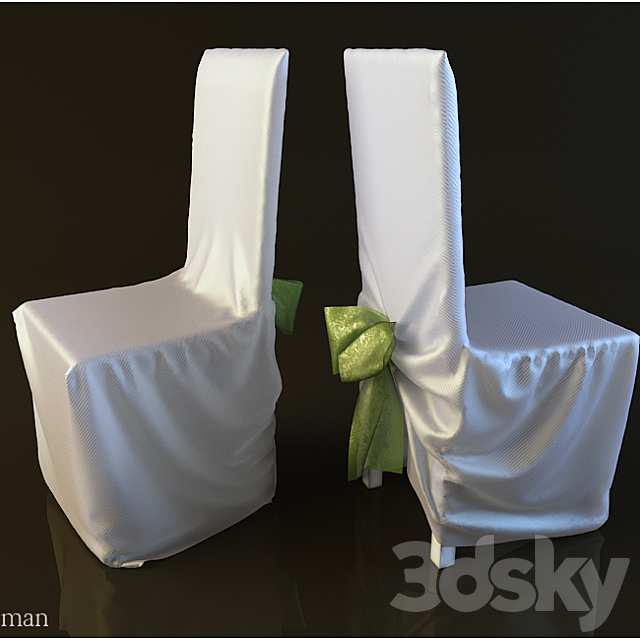 Chair with dust cover 3ds Max - thumbnail 1