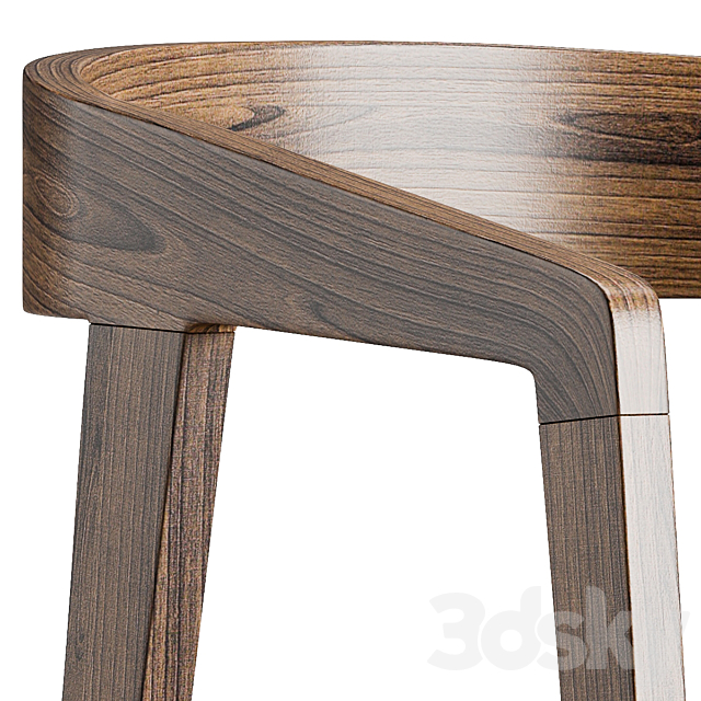 Chair wood 3DSMax File - thumbnail 2