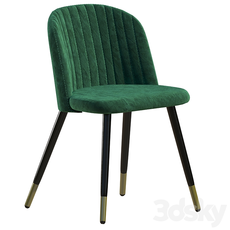 Chair Woodville 11610 Gabi dark green 3DS Max Model - thumbnail 1