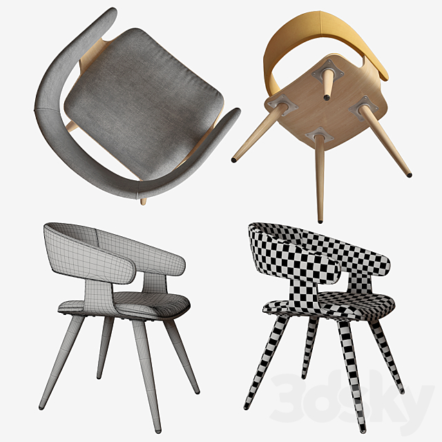 Chair_Heiman_52x54x72_La Forma (Julia Grup) 3ds Max - thumbnail 3