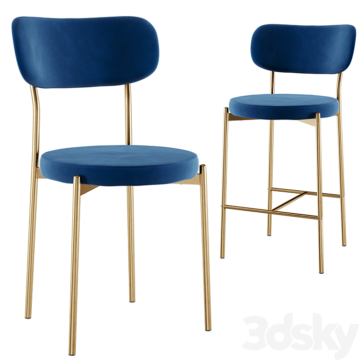 Chair&Bar stool Barbara Stool Group 3DS Max Model - thumbnail 3