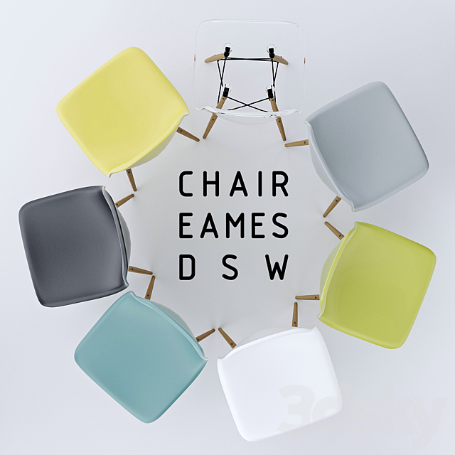 Chairs Eams DSW 3DSMax File - thumbnail 2