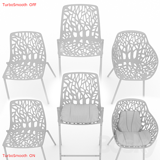 Chairs FOREST ABC 3DSMax File - thumbnail 2