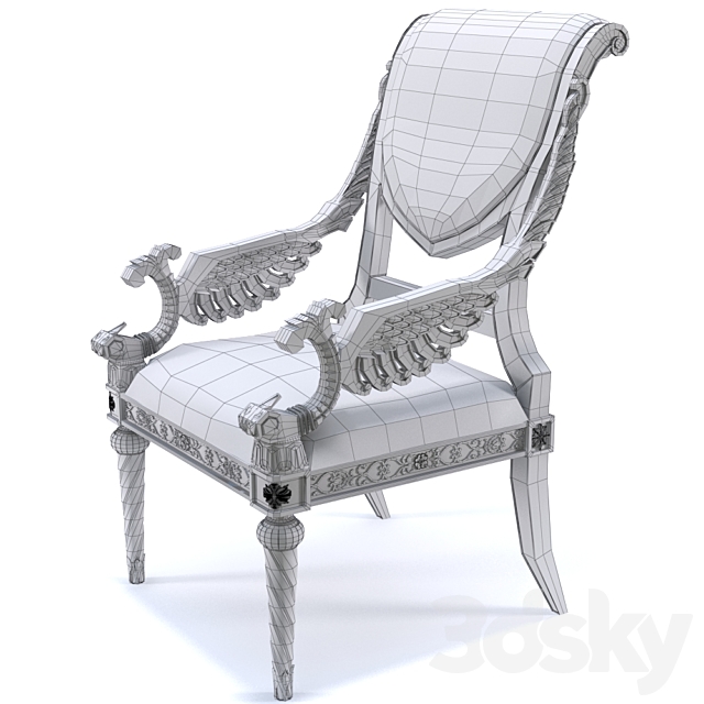 Chairs in Louis XVI style – art. 2001 3DSMax File - thumbnail 2