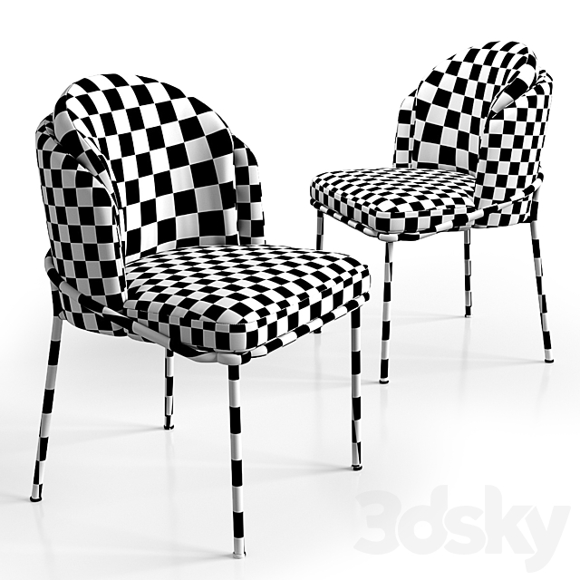 Chairs minotti fil noir 3DS Max Model - thumbnail 3