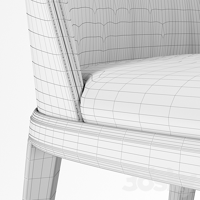 Chairs poliform grace 3DS Max Model - thumbnail 3