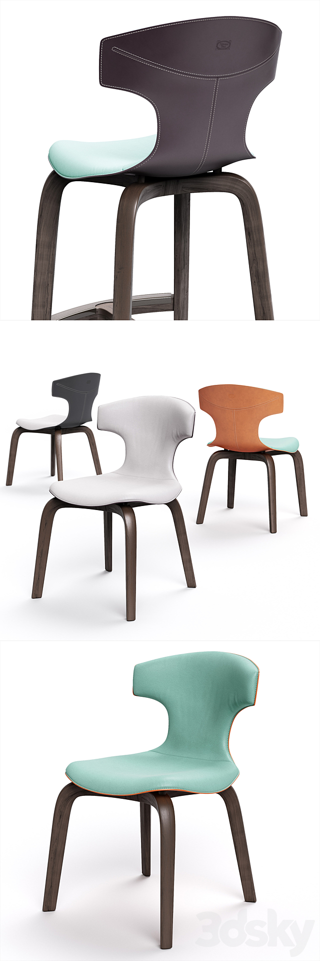 Chairs Poltrona Frau Montera 3DSMax File - thumbnail 2