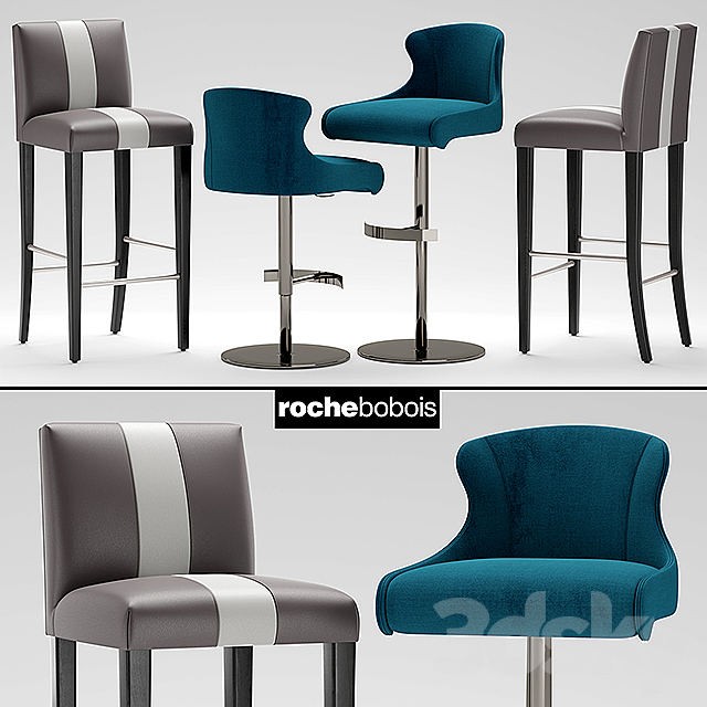 Chairs roche bobois Tabouret CARIOCA STEEPLE 3DS Max Model - thumbnail 1