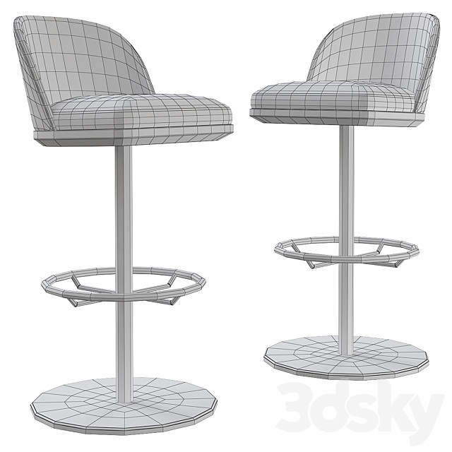 Charisma Bar Stool Giorgio Collection 3DSMax File - thumbnail 2