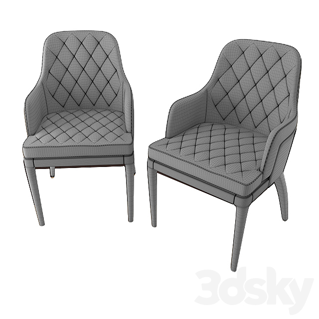 Charla Dining Chair by Luxxu 3DS Max Model - thumbnail 2