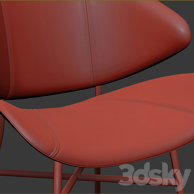 Cheri Gold – Velours – Chair – Dark Blue 3ds Max - thumbnail 3