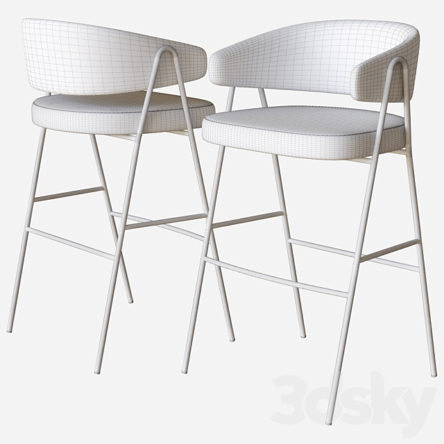 chia bar stool parla 3DSMax File - thumbnail 3