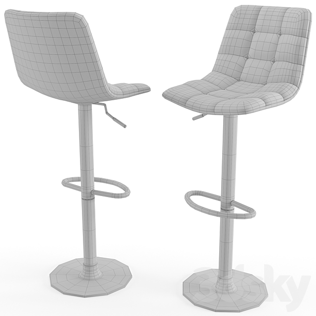 Chianti bar stool 3DSMax File - thumbnail 4