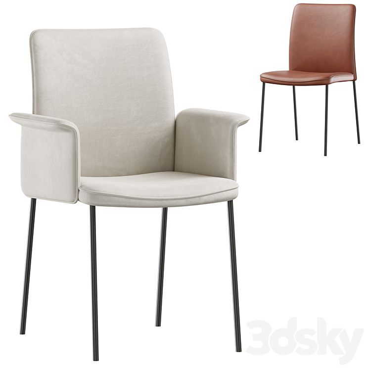 Christine Kroencke Jaro 200 dining chair 3DS Max Model - thumbnail 3