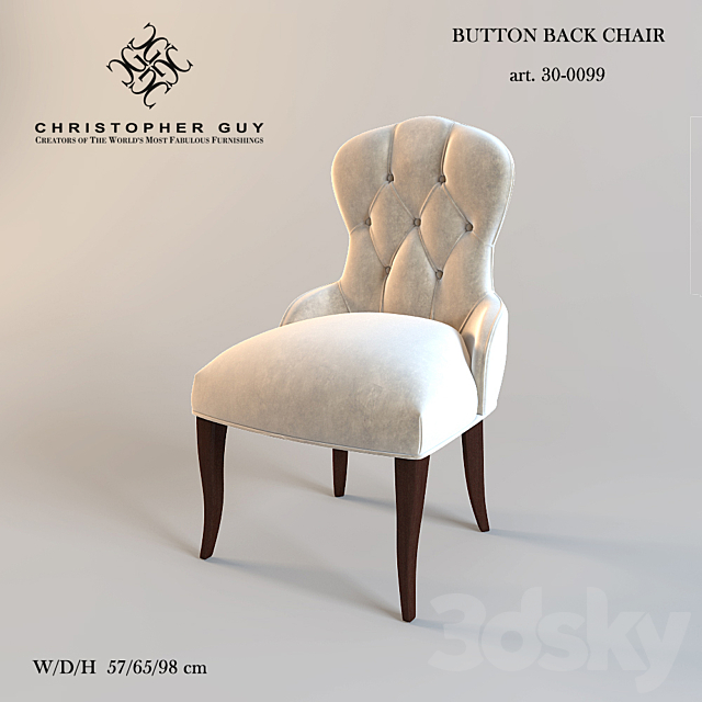 Christopher Guy _ Button Back Chair 30-0099 3DSMax File - thumbnail 1