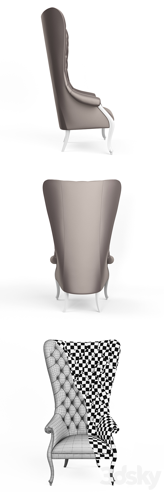 Christopher Guy Elysees high-back chair 3DSMax File - thumbnail 3