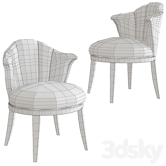 Christopherguy chair 3DS Max Model - thumbnail 2