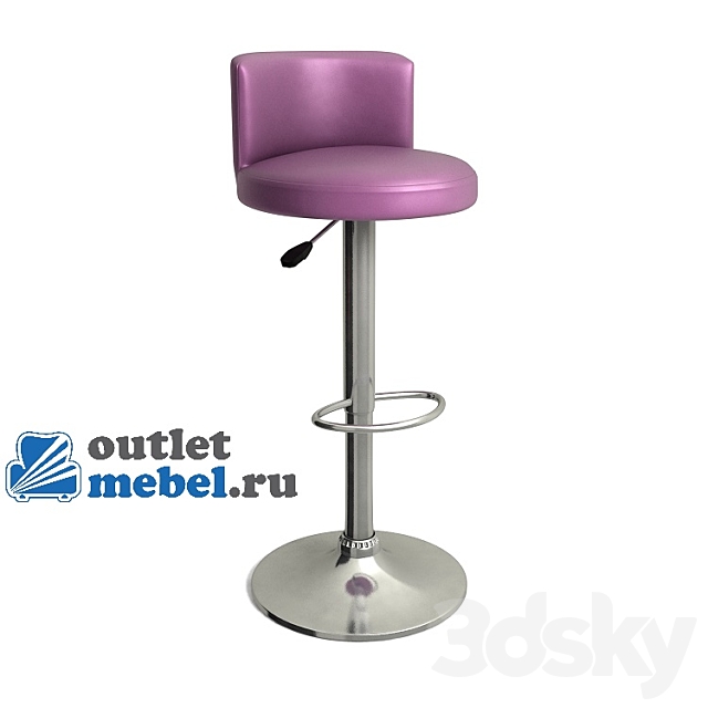 Chuckie Modern Bar Stool 3DSMax File - thumbnail 1