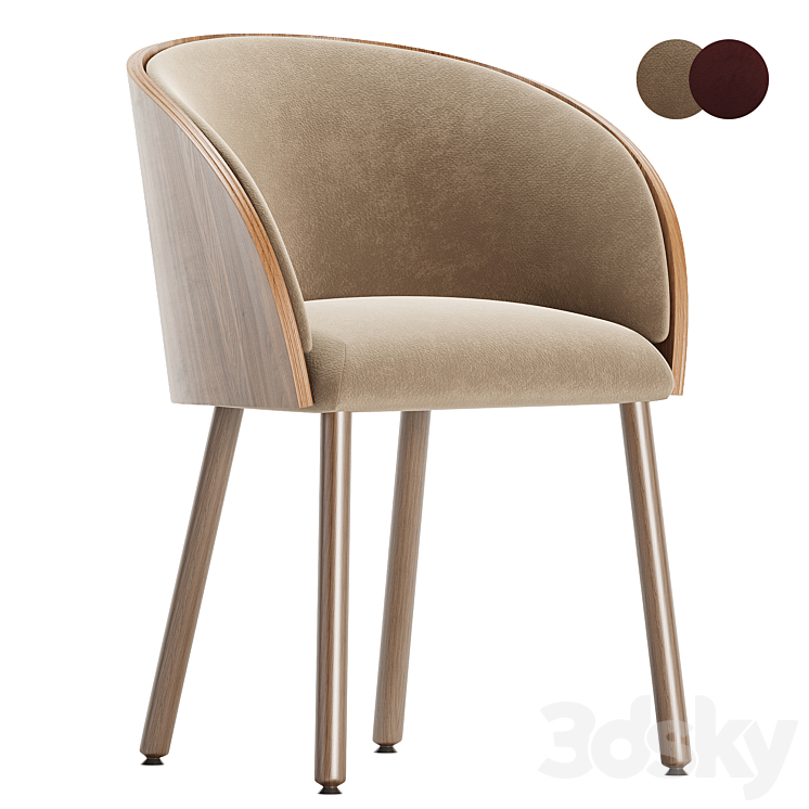 CISTELL chair 3DS Max Model - thumbnail 1