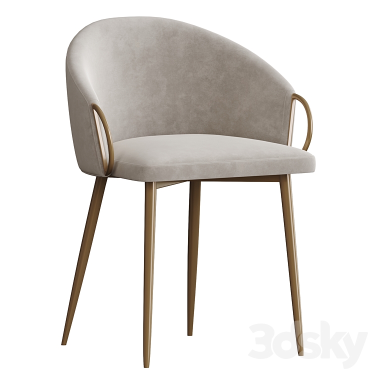 Claire counter chair 3DS Max Model - thumbnail 1