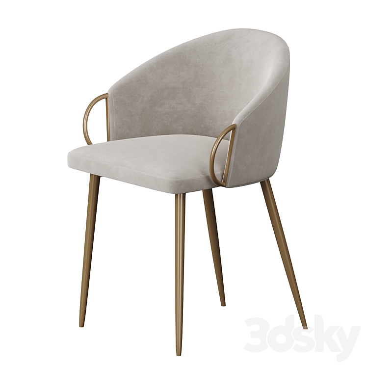 Claire counter chair 3DS Max Model - thumbnail 2