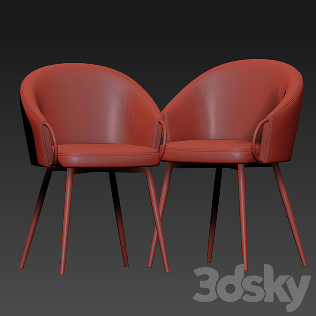 Claire Dining Chair And Table 3DSMax File - thumbnail 4