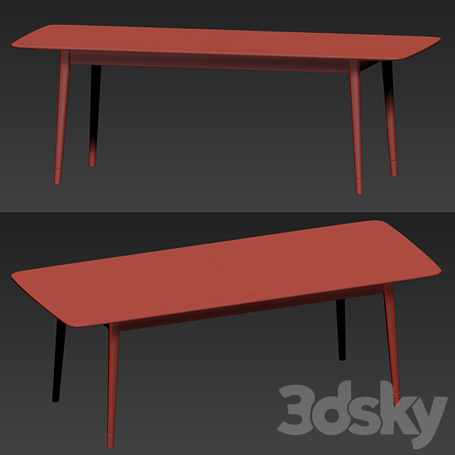 Claire Dining Chair And Table 3DSMax File - thumbnail 5