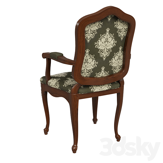 Classic carving chair 02 3DS Max Model - thumbnail 4