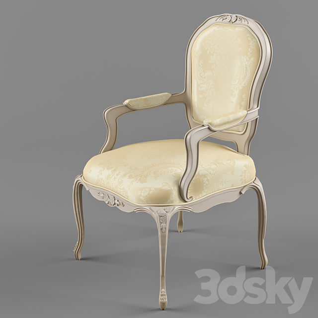 Classic chair Louis 3DS Max Model - thumbnail 1