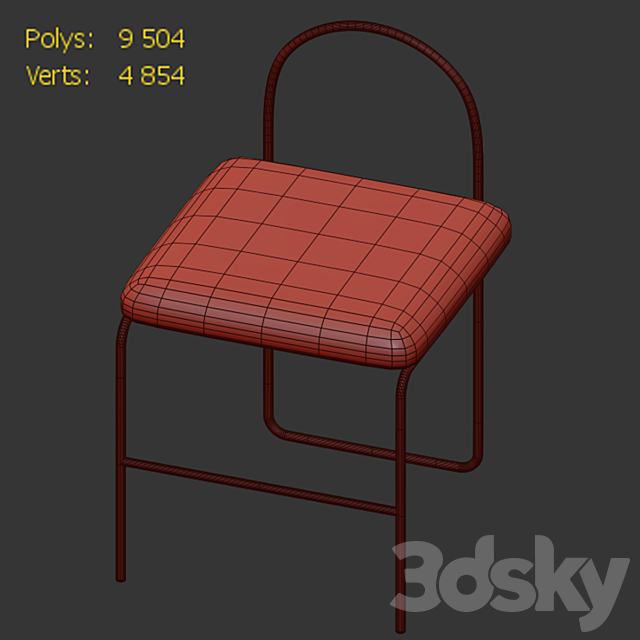 Classic loft chair 3DSMax File - thumbnail 5