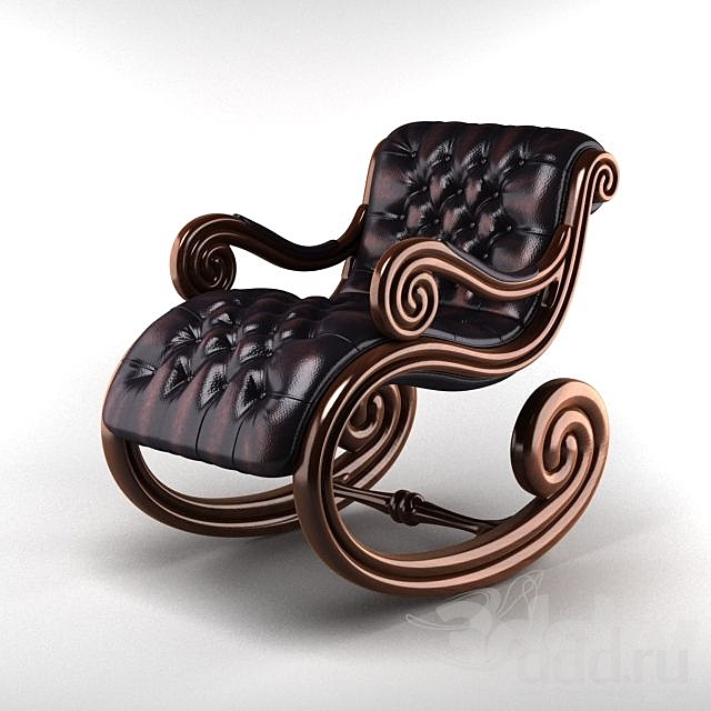 Classic rocking chair 3DSMax File - thumbnail 1