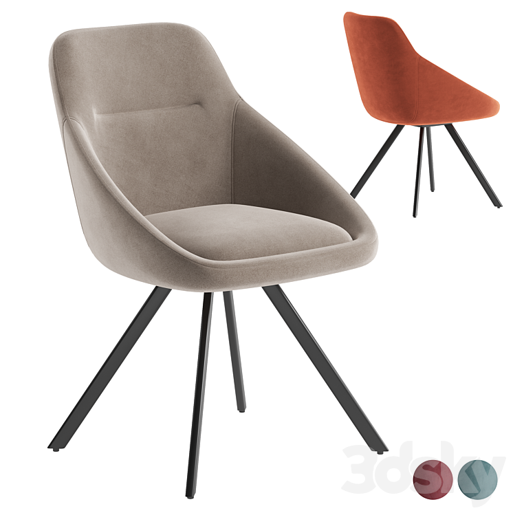 cleo chair 3DS Max Model - thumbnail 1