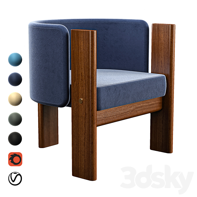 Club.Chair 3DSMax File - thumbnail 1