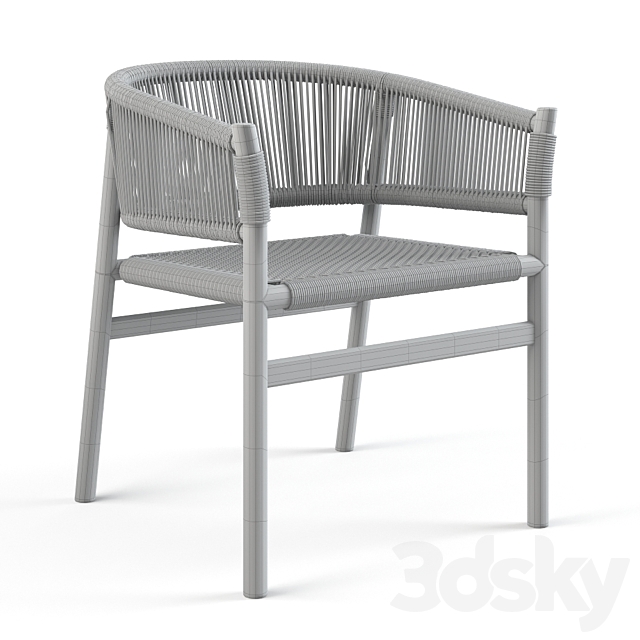 CO9 design – Ava Dining Arm Chair 3DS Max Model - thumbnail 5